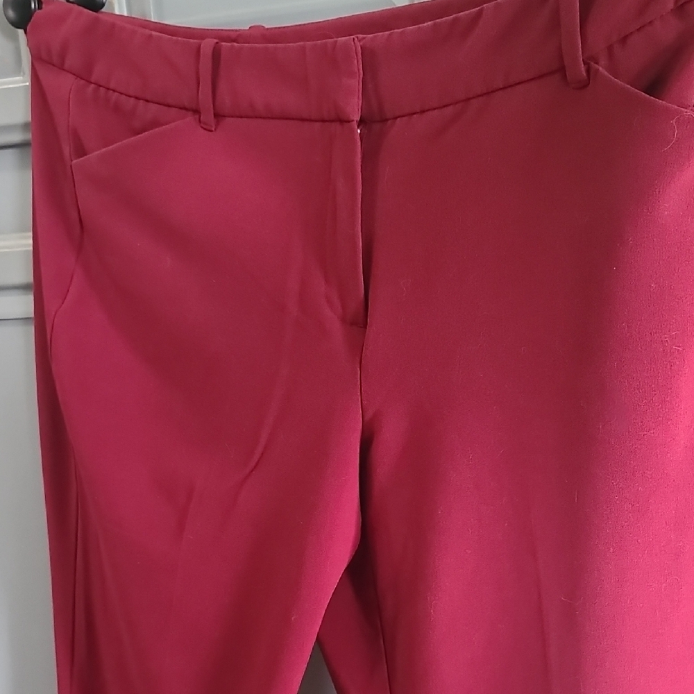 New York & Company Red Trousers Tailored Fit